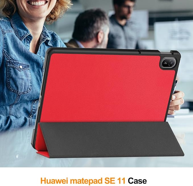 Kepuch Custer Case Compatible for Huawei MatePad SE 11 2024Ultra-Thin PU-Leather Hard Shell Cover - Black