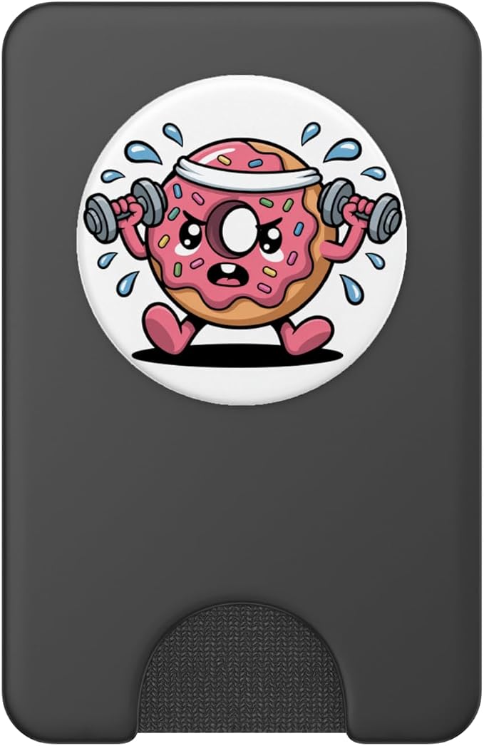Workout Muscles Fitness Donut Bodybuilding Gym PopSockets PopGrip for MagSafe