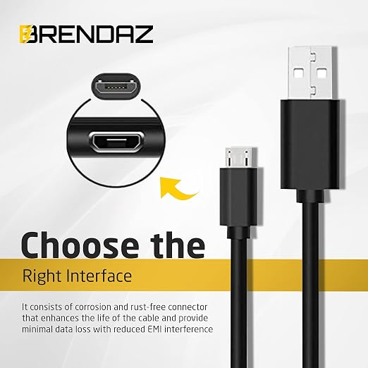 BRENDAZ Micro USB Cable 10-Pack- Fast Charging Data Transfer Android USB Cord Compatible with Kindle Fire HD Tablet Compatible with Xbox One S X Galaxy S6 S7 Edge J7 Note 5 4.(10-Feet)