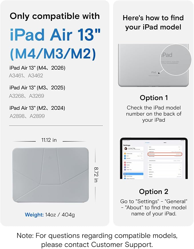 MOFT Dynamic Folio Case for iPad Air 13-inch (M4 2026 / M3 2025 / M2 2024)Slim Magnetic Stand Case with 20+ Viewing Angles Auto Wake/SleepUltra Thin Cement x Sapphire