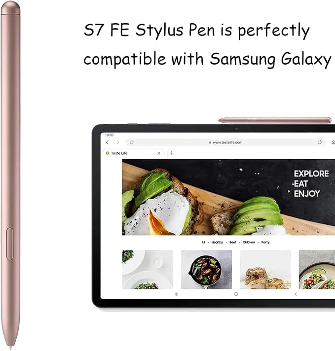 2 Pack Tab S7 FE S Pen for Samsung Galaxy Tab S7 FE Stylus PenGalaxy Tab S7 FE Stylus Pen Replacement for Samsung Galaxy Tab S7 FE Pen (Black)