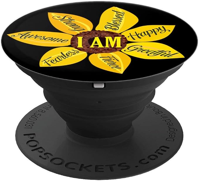 Inspirational Quote Apparel Inspirational Gifts Sunflower PopSockets Adhesive PopGrip