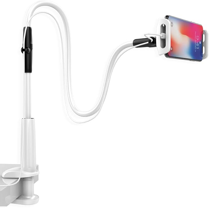 Cell Phone Holder Lamicall Gooseneck Phone Holder : Adjustable Phone Mount Cradle Stand Compatible with Switch Phone 11 Pro XS Max XR X 8 7 6 6s Plus More 4.7-7.9 inch Devices