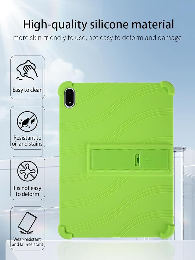 for OnePlus Pad 3 Android 15 Tablet13.2 inch Tablets CaseSoft Silicone Adjustable Stand Cover Lightweight Kids FriendlyBlack.