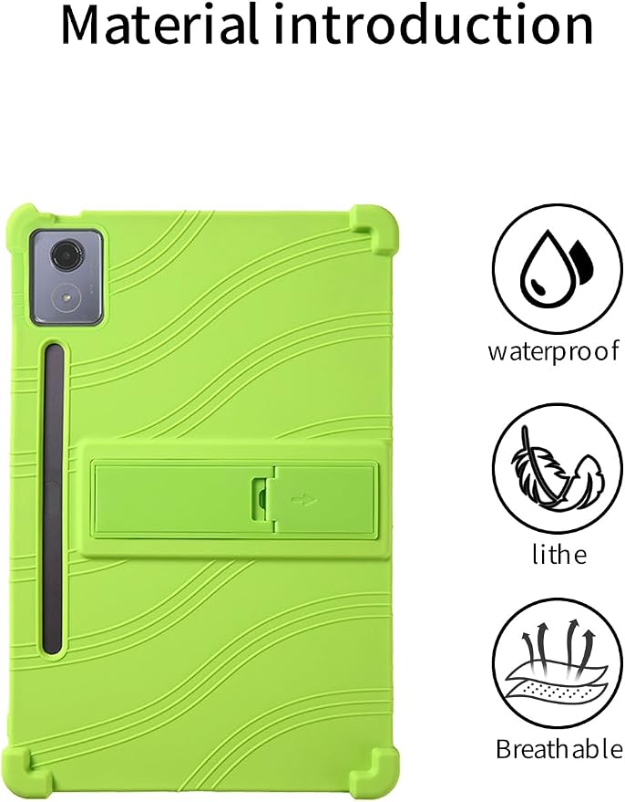 for Lenovo Idea Tab Pro 12.7 inch Tablet CaseBOVUGAC Soft Silicone Adjustable Stand Shockproof Kids Friendly for Lenovo Idea Tab Pro Tablet(Black)