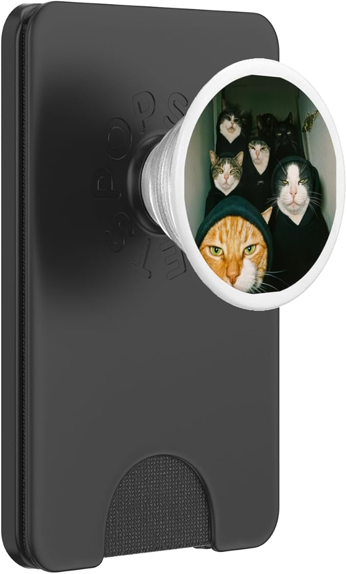 Cat Gang Hoodie Photo Illustration Print PopSockets PopGrip for MagSafe