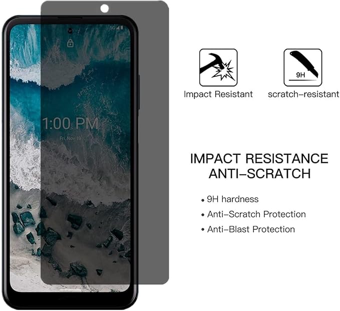 for Nokia X100 Anti-Spy Tempered Glass [2 Pcs] 9H Hardness Anti-Scratch Anti-Peeping Privacy Screen Protector Proteceive Film for Nokia X100 Phone