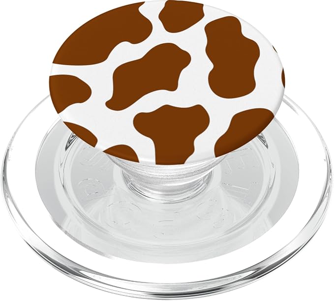 Brown Cow Print Spotted Cute Animal Pattern PopSockets Adhesive PopGrip