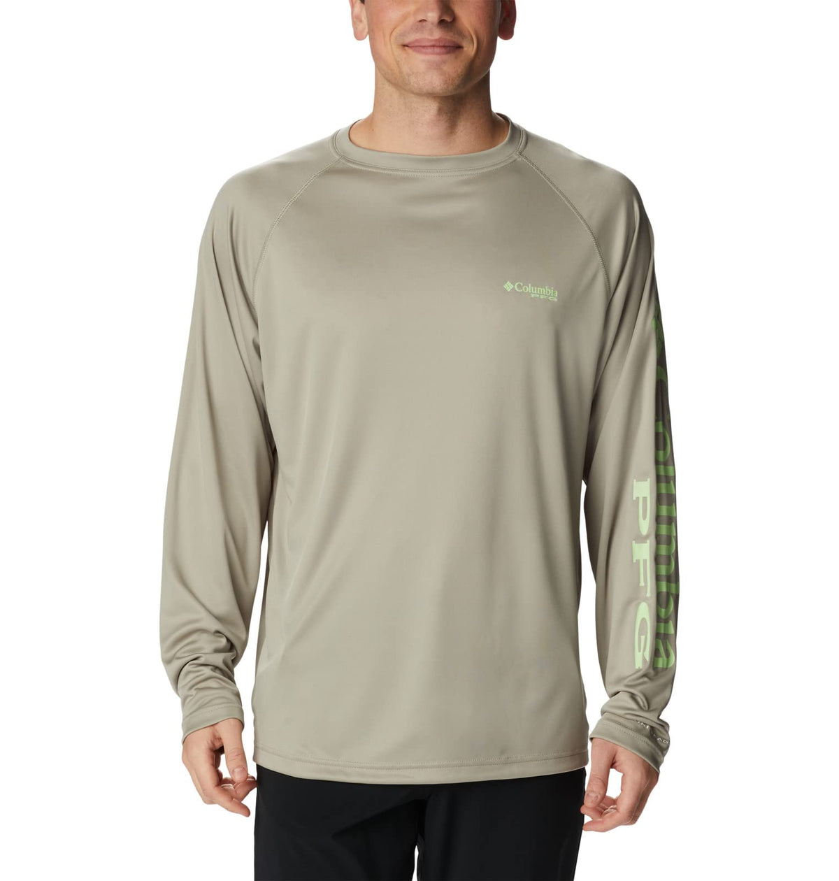 Columbia Men's Terminal Tackle Long Sleeve Shirt, Safari/Key West Logo, 2X Tall