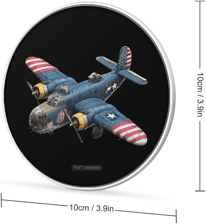 USA Bomber Plane Wireless Charger Portable Charging Pad | LightweightAll Smartphone