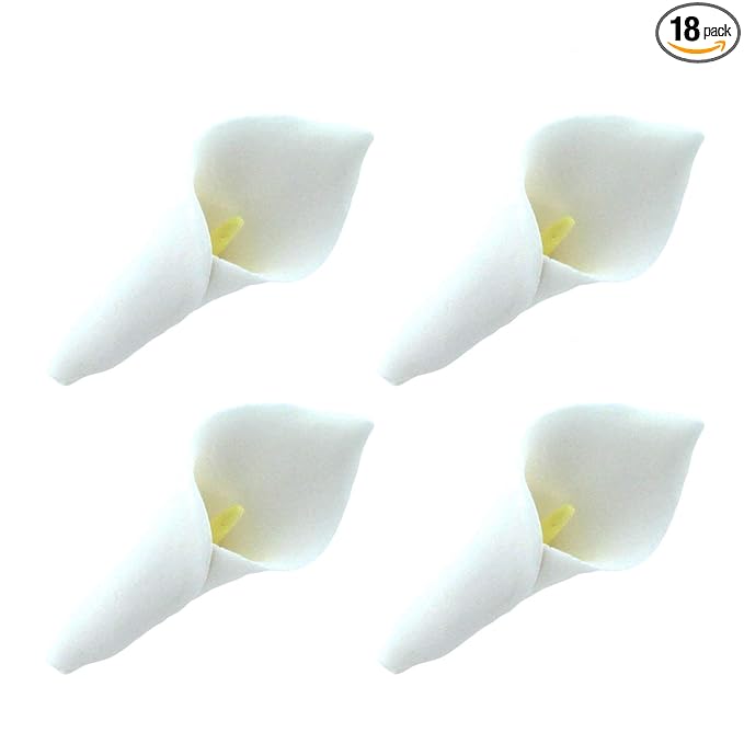 Global Sugar Art 18-Count Medium Calla Lily, Unwired, 2.5-inch