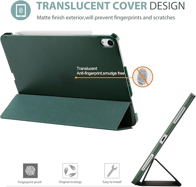 ProCase Smart Case for iPad Air 11-inch M4/M3/M2 &amp Air 10.9 5th/4th Gen | Hard Back Cover with Auto Sleep/Wake Slim Lightweight Case for iPad Air 11 2026/25/24 &amp 10.9 2022/2020-Aqua