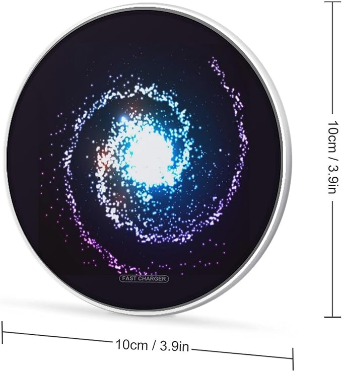 Space Galaxy Nebula Vortex Phone Wireless Charger Fast Wireless Charging Pad for Home Work