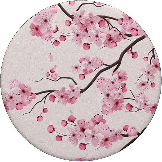 Sakura Cherry Blossom Japan Pink Floral Cherry Blossom PopSockets Adhesive PopGrip