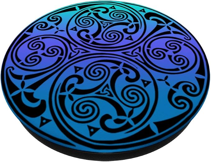 Celtic Pagan Wiccan -Blue tones- Pattern PopSockets PopGrip: Swappable Grip for Phones &amp Tablets