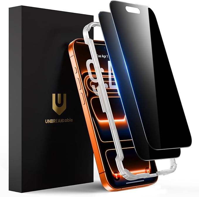 UNBREAKcable 2 Pack Privacy Screen Protector for iPhone 11 Pro Max/Xs Max Shatterproof Tempered Glass [True 28°Anti Spy] [9H Hardness] [Easy Installation] Protector for Apple 6.5