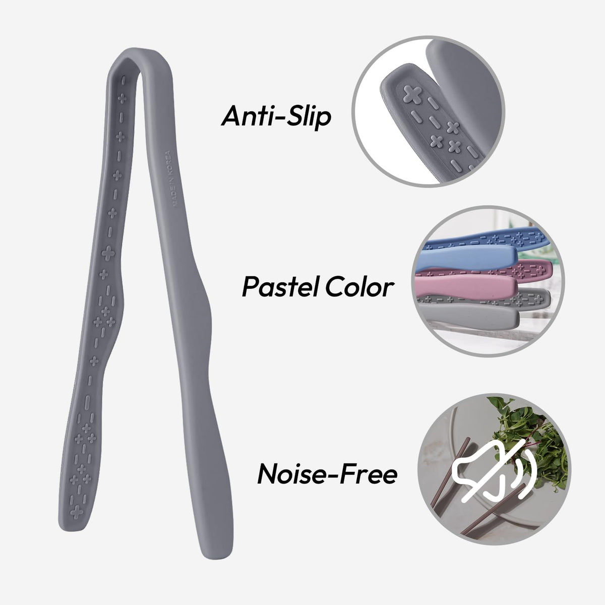 Carrotez Mini Silicone Toaster Tongs, 7 inches, 1 Pack, Green