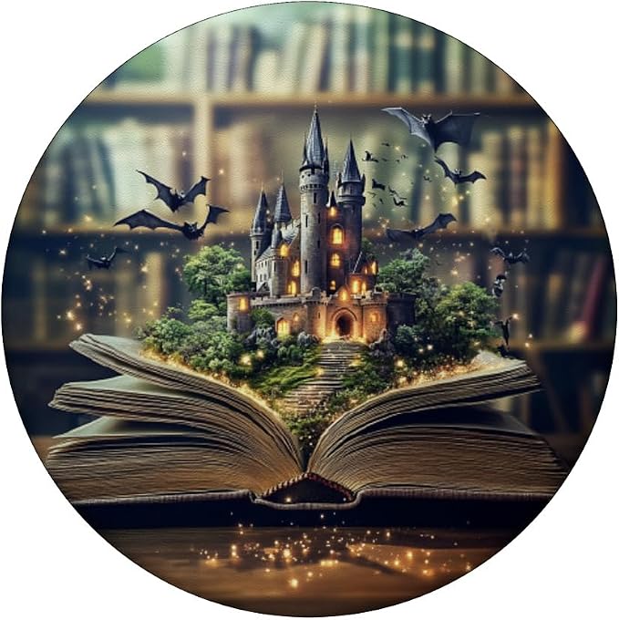 Fantasy Book Lover Library Bookworm Literature Mystery PopSockets PopWallet for MagSafe