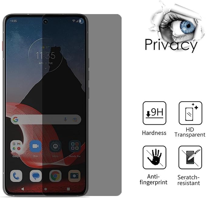 2-Pack for Motorola ThinkPhone Privacy Screen Protector Tempered Glass - [Bubble Free] [Easy to Install] [Scratch Resistant ] Anti-spy Film