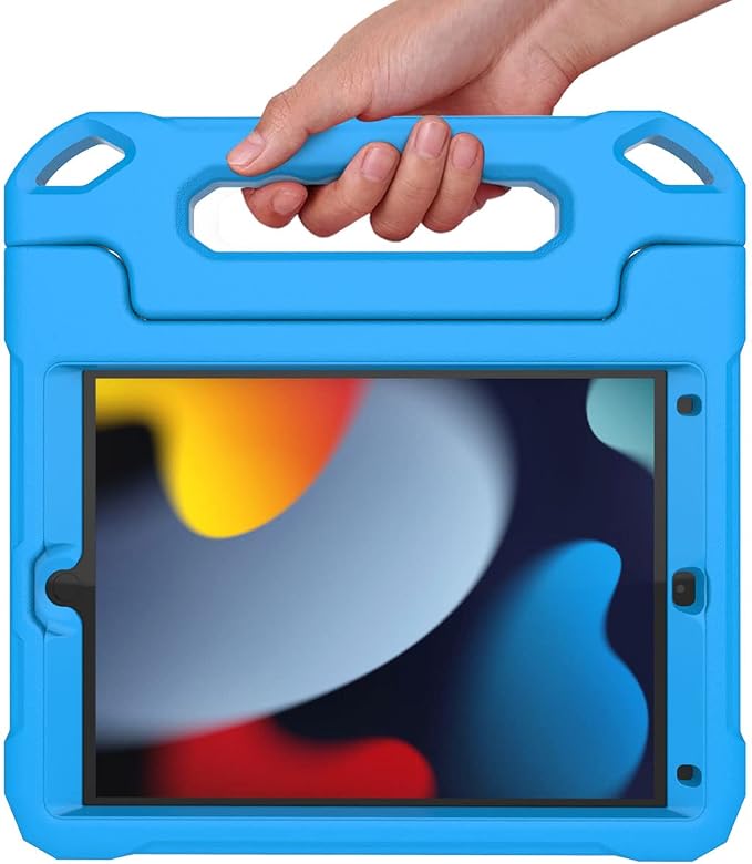 SUPLIK Kids Case for iPad 9th/8th/7th Generation -10.2 inch 2021/2020/2019 Built with Screen Protector Durable Shockproof Handle Stand Case for Apple iPad Gen 9/8/7 Black