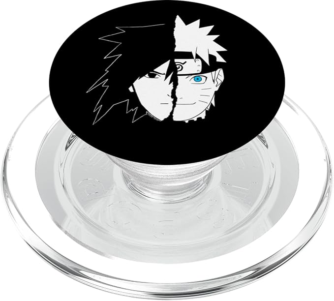 Naruto Sasuke Split Face Anime PopSockets Adhesive PopGrip