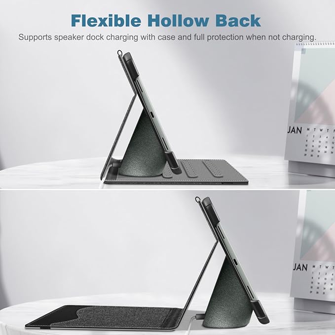 Fintie Case for Google Pixel Tablet 11 inch 2023 Multi-Angle Viewing | Protective Stand Cover with Pocket &amp Pencil Holder Compatible with Charging Speaker Dock Blossom