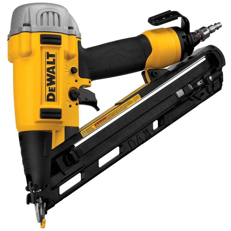 DEWALT Pneumatic Finish Nailer, 15-Gauge, 1/4 in., Corded (DWFP72155)