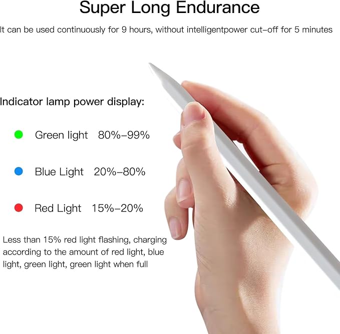 2023 New Touch Screen Stylus Pen Compatible for iPad 2021 9th gen/2020 8th gen/2019 7th gen/2018 6th gen - Black