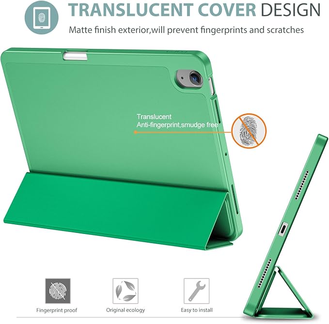 ProCase Smart Case for iPad Air 11-inch M4/M3/M2 &amp Air 10.9 5th/4th Gen | Hard Back Cover with Auto Sleep/Wake Slim Lightweight Case for iPad Air 11 2026/25/24 &amp 10.9 2022/2020-Aqua