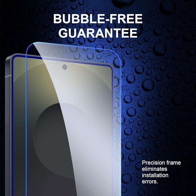 for Samsung Galaxy S24 FE Tempered Glass Screen Protector [Military Grade Shatterproof &amp Longest Durable] Auto Dust-Elimination Installation Box Bubble Free HD Clear Easy Installation 2 Pack