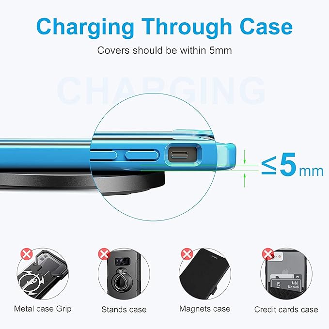 20W Fast Wireless Charger Pad with USB-C for Samsung Galaxy S25/S24/S23/S22/Note 20/Buds/Buds +,Pixel 8/7,LG G8/7/6,Wireless Phone Charge Station Compatible with iPhone 16/15/14/13/SE/X/AirPods etc