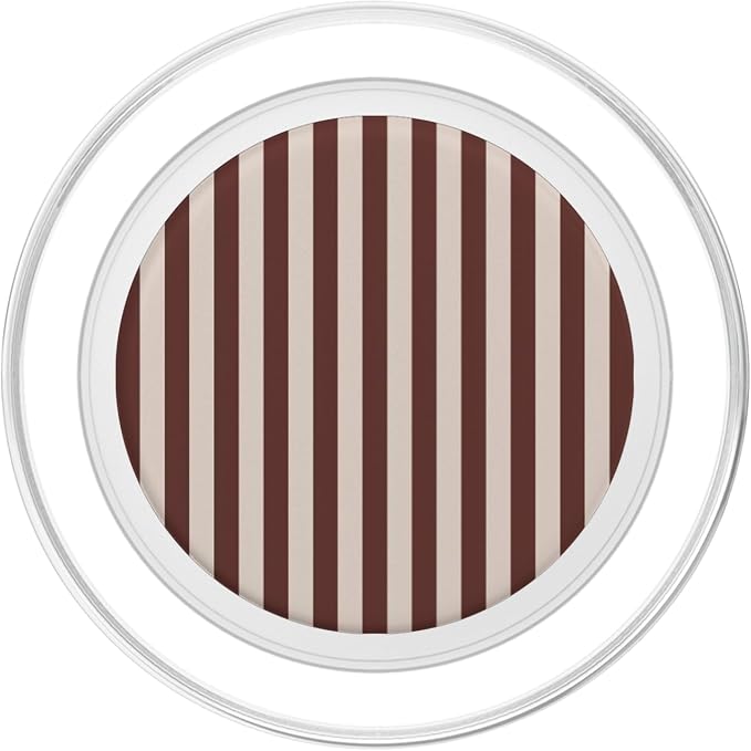 Burgundy and Cream Stripes Pattern Illustration Print PopSockets PopGrip for MagSafe