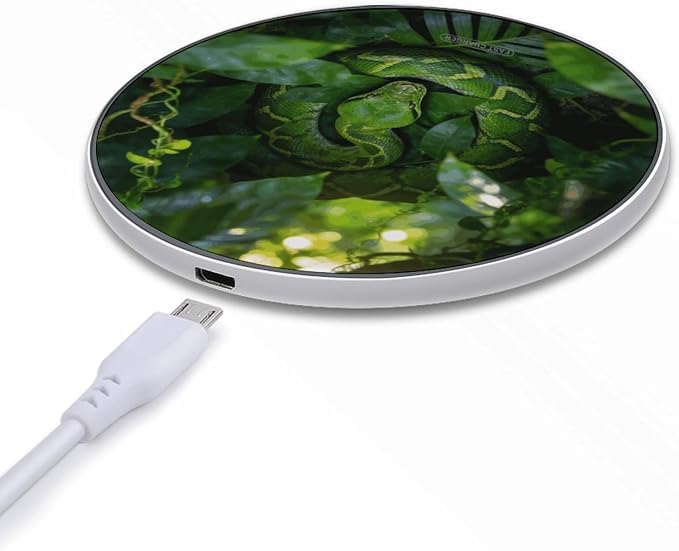 Rainforest Green Shadows Wireless Charger Fast Charging Pad | Anti-Slip Qi Certified Wireless Charging Pad for All Phones with Wireless Charging Function for Home Office Travel