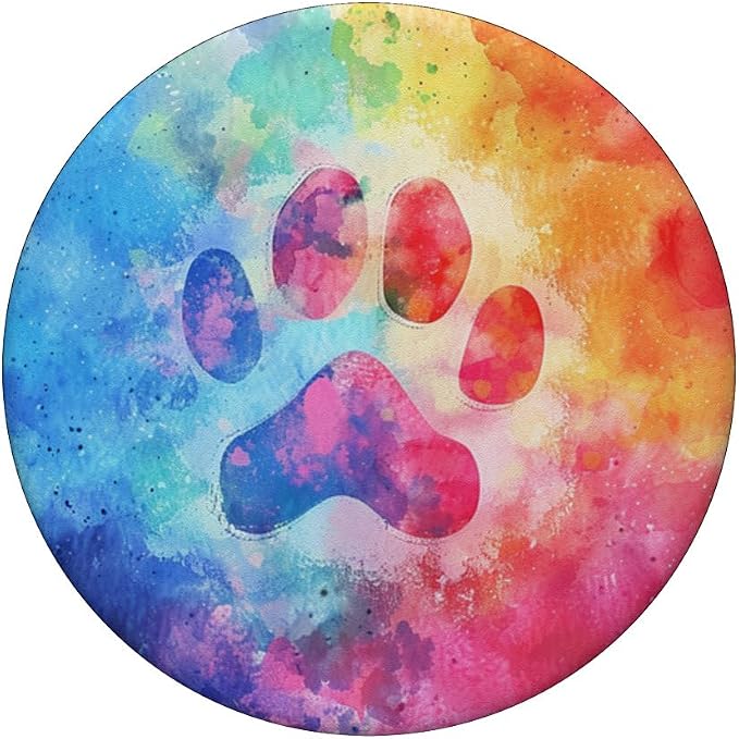 Colorful Dog Paw Print PopSockets PopGrip for MagSafe