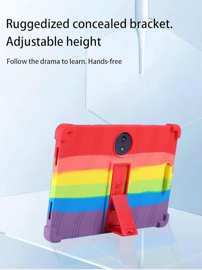 for TCL TAB A1 Plus Android 16 Tablet12.2 2.4K Ultra Clear Display Tablet Model CaseUYRUREL Soft Silicone Adjustable Stand Cover Lightweight Kids FriendlyBlack.