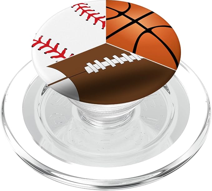 Split Football Baseball Basketball Sports Themed PopSockets PopGrip: Swappable Grip for Phones &amp Tablets