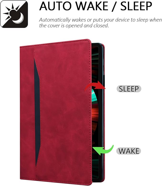 Dteck Wallet Case for Galaxy Tab S10+/S9+/S7 FE/S8+/S7 Plus 12.4 Tablet Premium PU Leather Folding Stand Auto Wake/Sleep Pen Holder Case with Hummingbirds