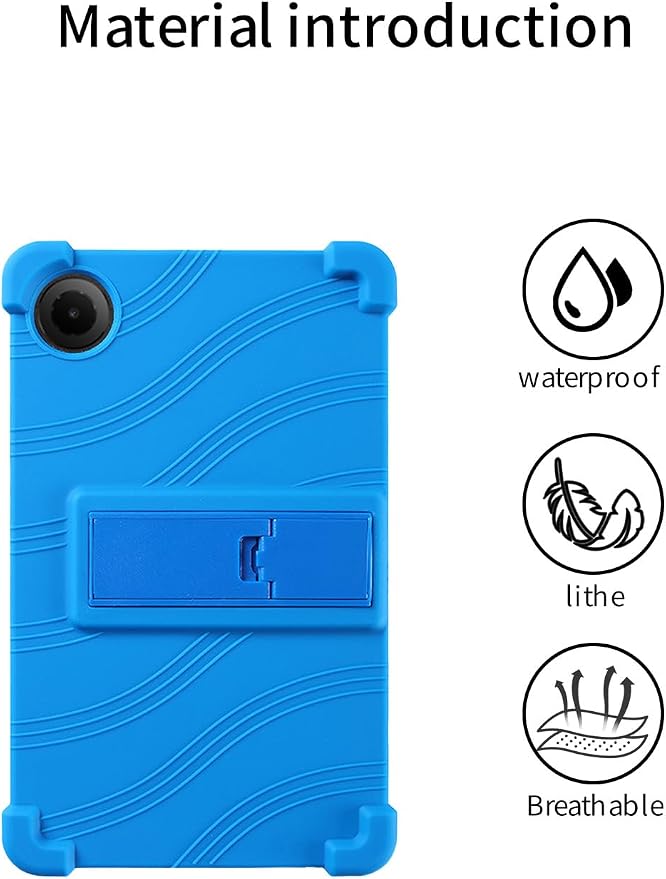 for TCL TAB 8 NXTPAPER 5G 8.7 Inch Tablet CaseBOVUGAC Soft Silicone Adjustable Stand Shockproof Kids Friendly for TCL Tab8 NXTPAPER 8.7 Tablet(Blue)