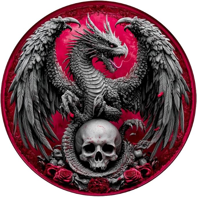 Gothic Dragon on Skull Fantasy PopSockets PopGrip for MagSafe
