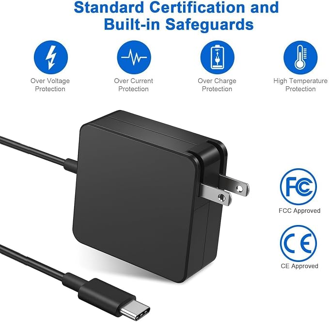 45W USB-C Charger for Anker Soundcore Boom 2 Plus A3134 Bluetooth Speaker