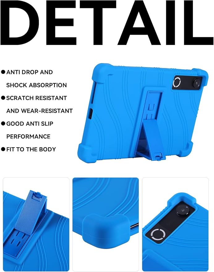 Silicone Case with Kickstand for Lenovo Legion Y700 Gen 4 / Gen 5 8.8 [TB323FU] Shockproof Protective Cover with Stand for Gaming Tablet (Black)