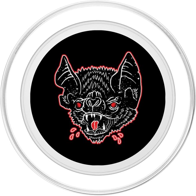Creepy Spooky Halloween Vampire Bat Blood Black PopSockets Standard PopGrip