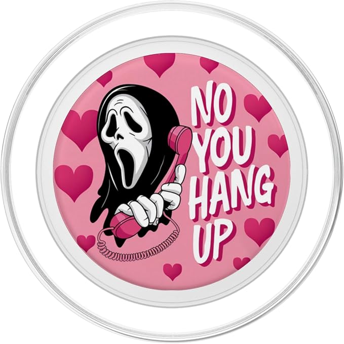 No You Hang Up Ghost Funny Halloween Romance Design PopSockets PopGrip for MagSafe