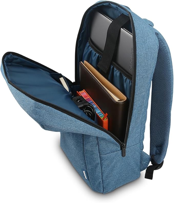 Lenovo Casual Laptop Backpack B210-15.6 inch - Padded Laptop/Tablet Compartment - Durable and Water-Repellent Fabric - Lightweight - Blue (Pack of 3)