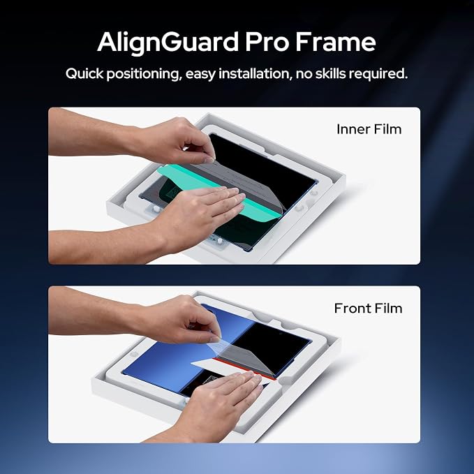 MOBDIK Screen Protector for Galaxy Z Fold 7 Front &amp Inner Flexible Film | 2 Pack TPU Film AlignGuard Pro Easy Alignment Auto-Repair Bubble Free Ultra HD High Sensitivity