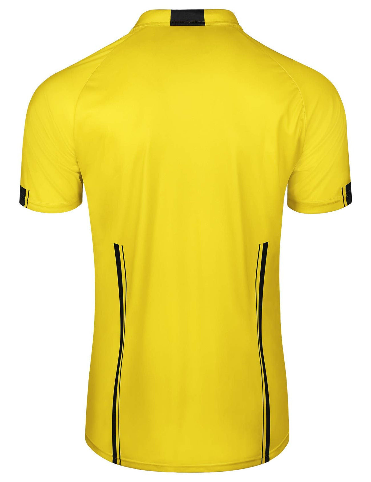 FitsT4 Sports Pro Soccer Referee Jersey Short Sleeve Ref Shirts Yellow Medium