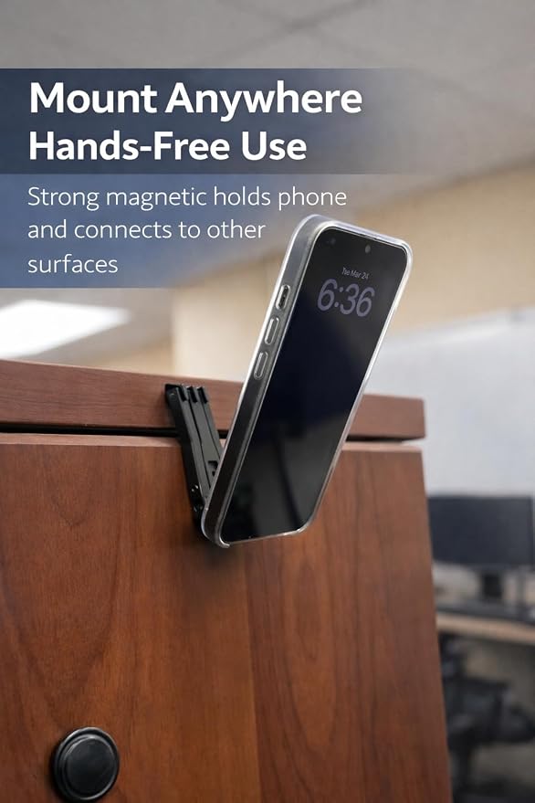 MagSafe Magnetic Foldable Phone Tripod for iPhone &amp Android | Strong magnetic hold • Pocket size • Foldable design • FaceTime • Video recording • Selfie grip • Travel stand • Desk stand