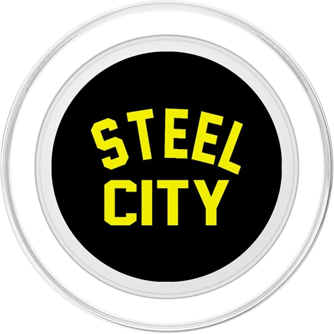 STEEL CITY PITTSBURGH BLACK AND GOLD PopSockets Adhesive PopGrip