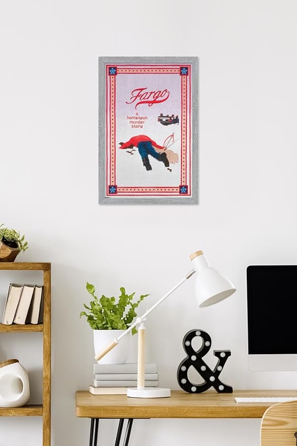 Fargo (1996) - One Sheet Wall Poster, 22.4L" x 14.7W", Gray Framed Version