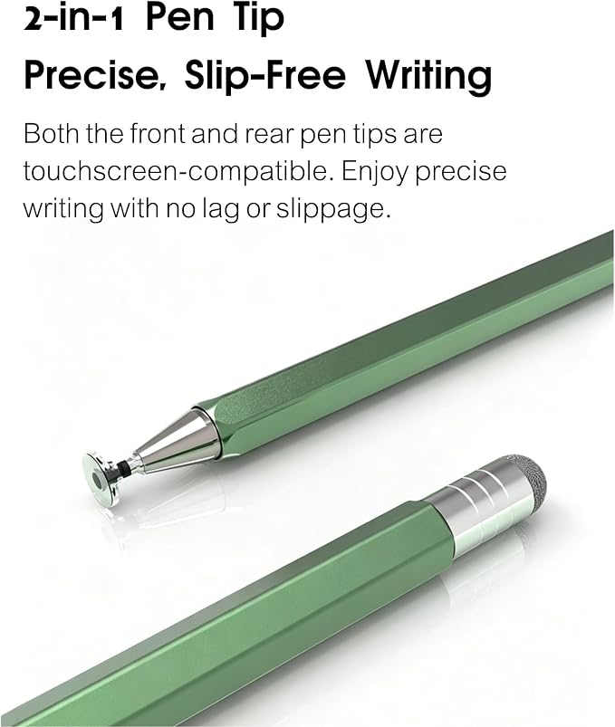 Retractable 2-in-1 Stylus Pen for Nintendo Switch 2&amp1 Dual Tips Aluminum Touch Pen for Switch OLED Lite &amp All iOS Android Touch Devices Passive No Charge Game Stylus (Black)